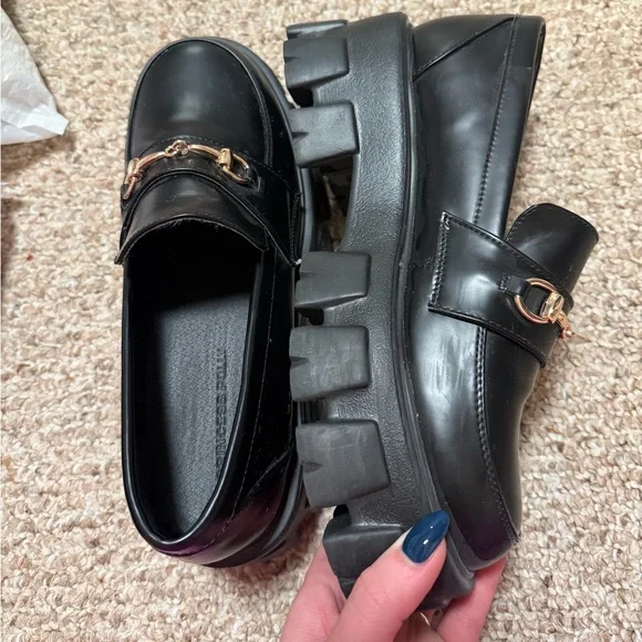 Princess Polly Penny Lane Loafers Black - Picture 8 of 10